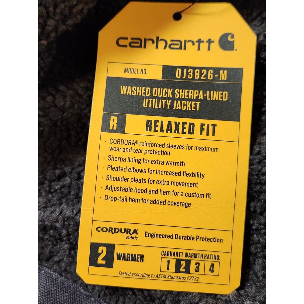 Carhartt Washed Duck Sherpa‑Lined Utility Jacket 5XL Relaxed Fit - Picture 11 of 12